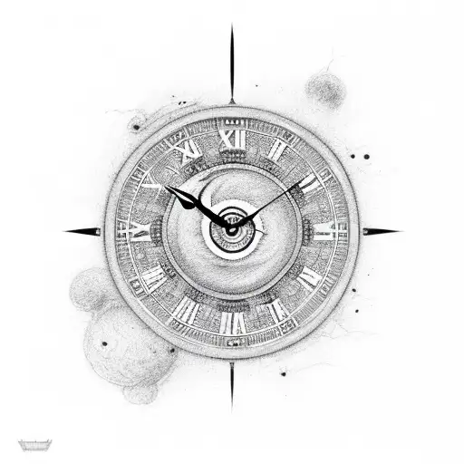 Blackhole Cutting Through A Clock Face