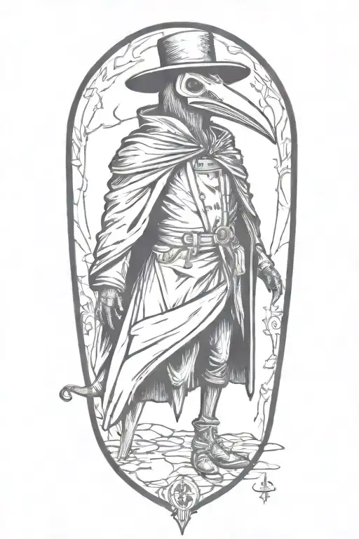 Plague Doctor With A Grafitti Background