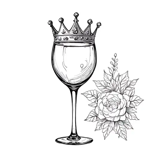 Wine Glass With Crown Fineline