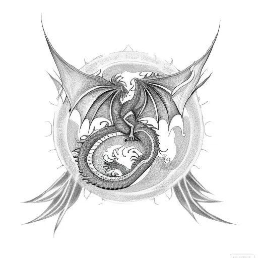 Dragon Combined With Phoenix