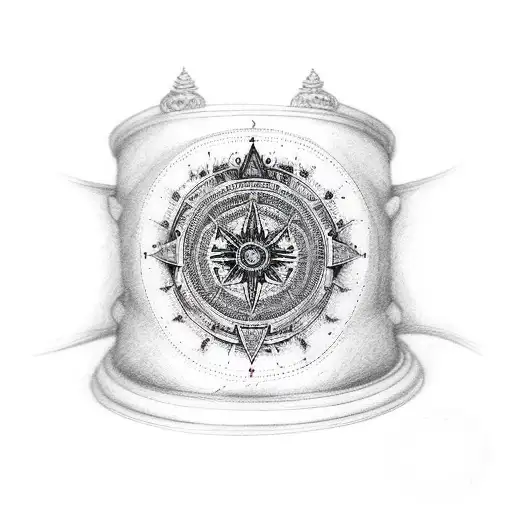 Forearm Band With Ugram Veeram Mantra And Narasimha Swamy With Compass