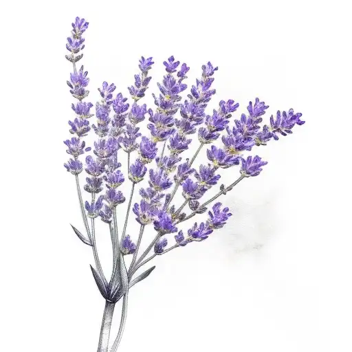 Lavender Branch With The Roman Numeral Date 07-19-2011