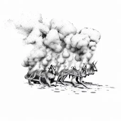 Fire In Front Of The Australian Outback