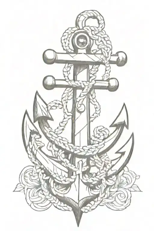 An Anchor And A Sailor's Badge