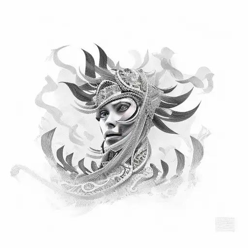 Strong Mum 5 Children Love Smokey Tribal Floral