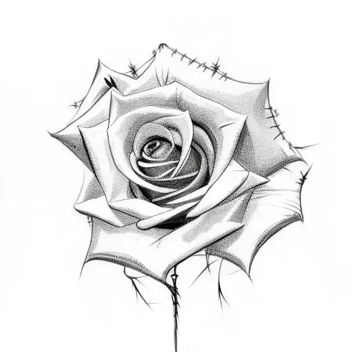 Number 39 With Barbed Wire And A Rose