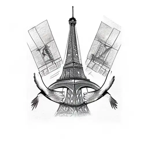 Eagle With Eiffel Tower
