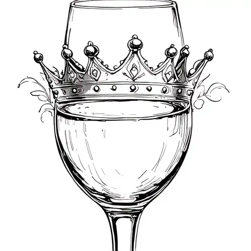 Wine Glass With Crown Fineline