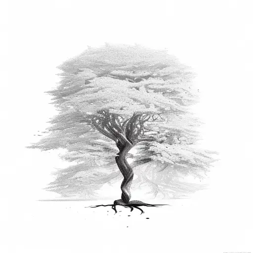 Tree Whit Five Roots