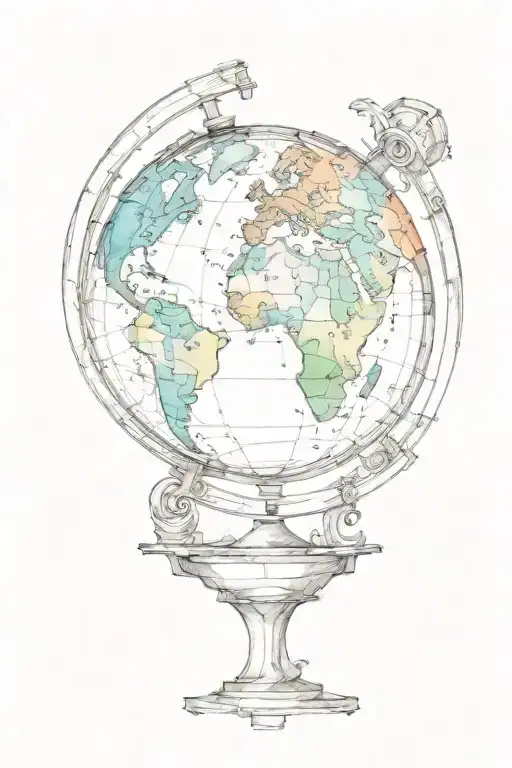 Watercolor Globe Watercolor