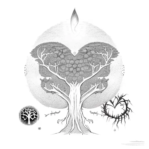 Tree Of Life With Love Death Horror Kid Family Trauma And Growth