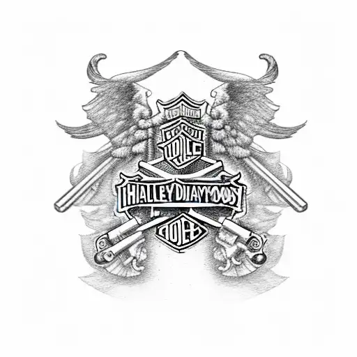Harley Davidson Motorcycle And Firefighter