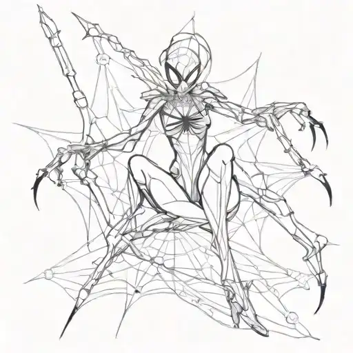 Spider Widow Legs With A Gun Body Shaped Like