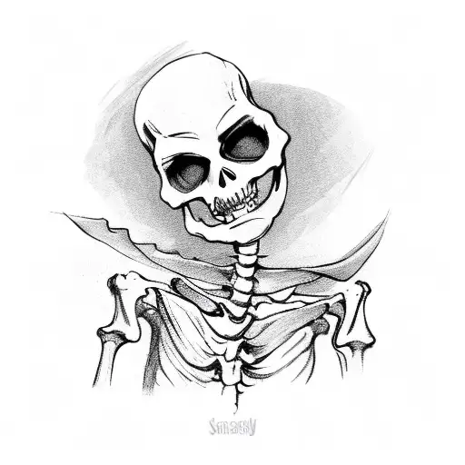 Sassy Skeleton With Shopping Bags In Hand