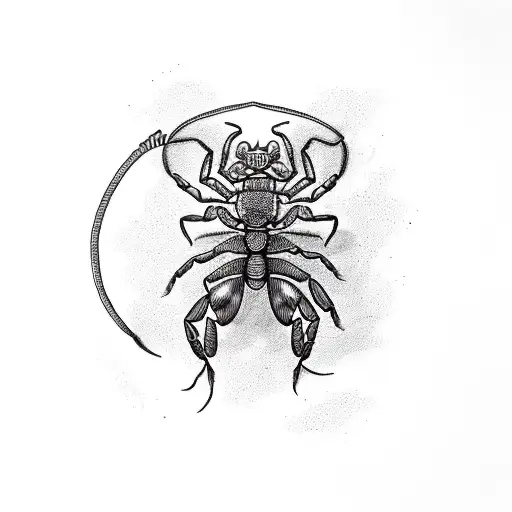 A Scorpion Stands On A Bucket