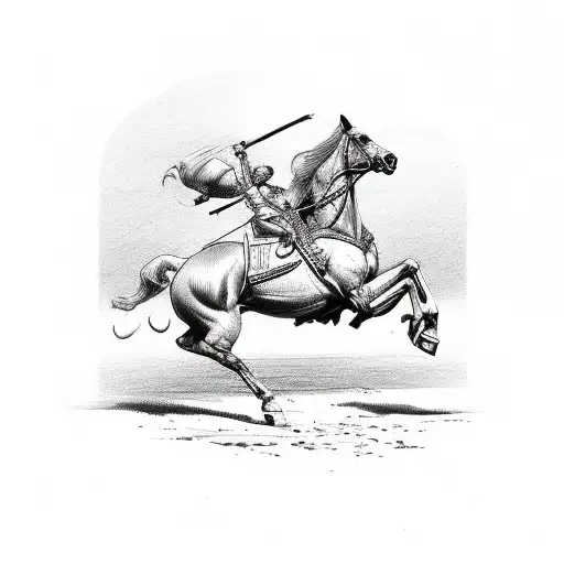 Jumping Horse With Muscles