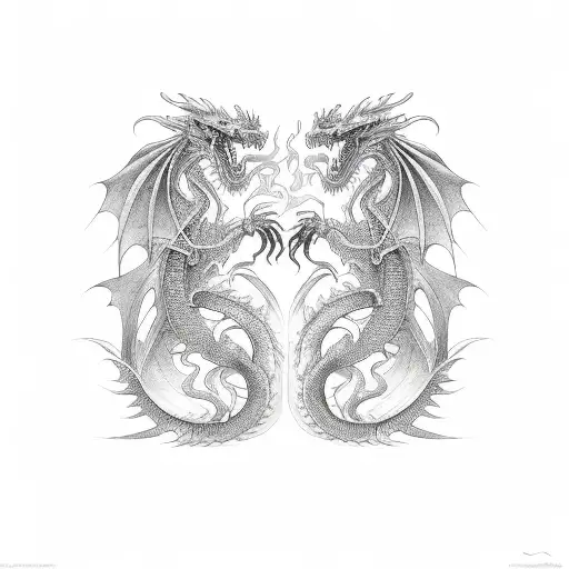 Ying And Yang Dragon Simple