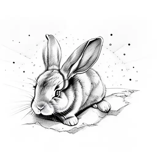 Bunny Sleeping And Shooting Star