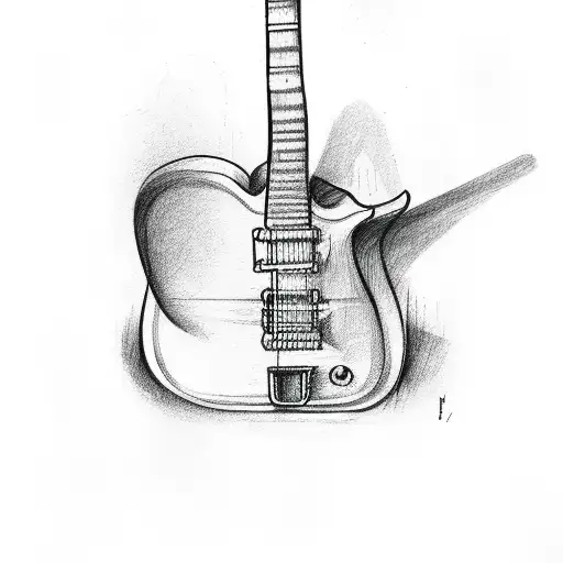 Guitar With Music Icons