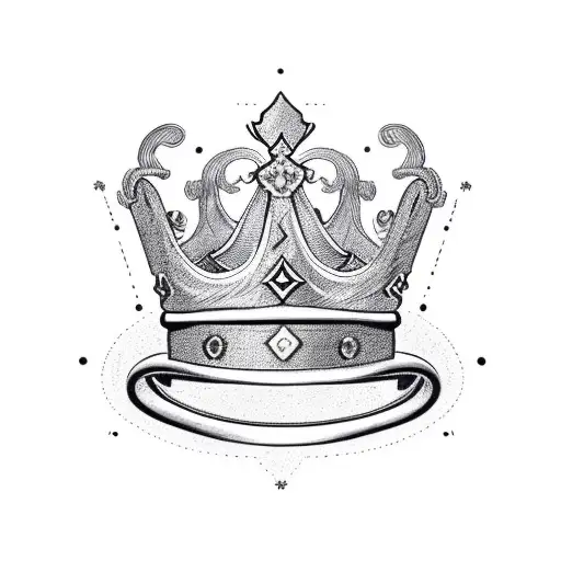 A Hustler's Hand Holding A Kings Crown With The Number 13 Incorporated In The Design
