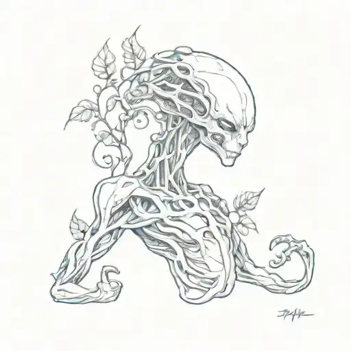 Blue Alien Growing Vines