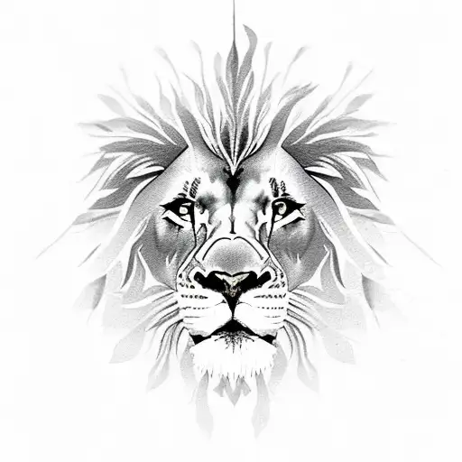 Lion Of Judah With Thorne Thrown And Bougainvillea Flower In It