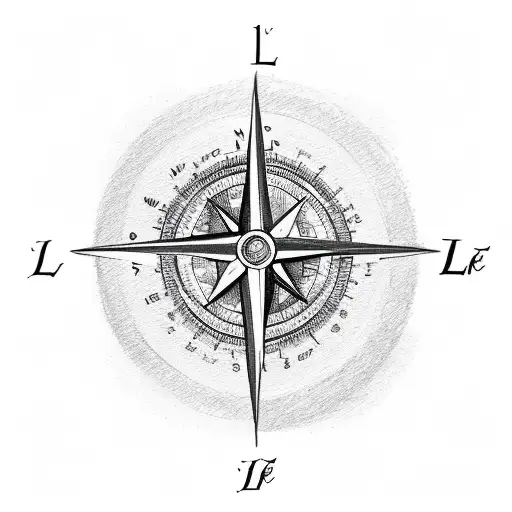 A Sketch Of A Compass With The Phrase 'Live A Life You Will Remember'