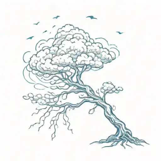 Blue Cloud Growing Roots