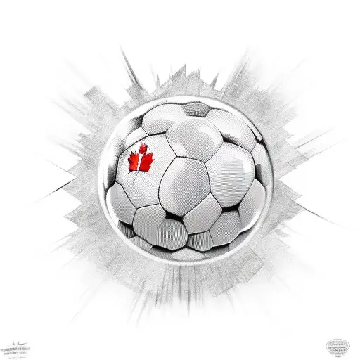 Dna With Soccer Ball And Canadian Flag