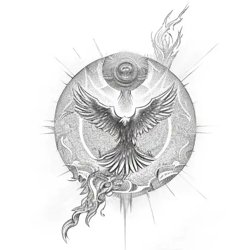 Phoenix Rising From The Sun