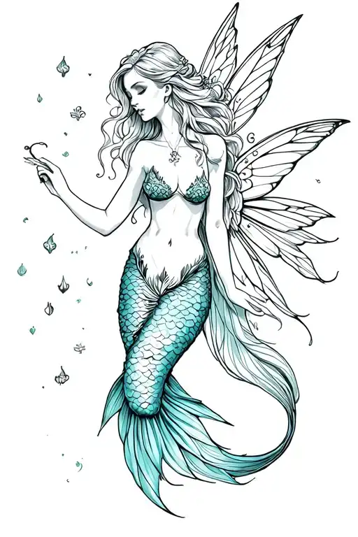 Fairy That Grabs A Mermaid