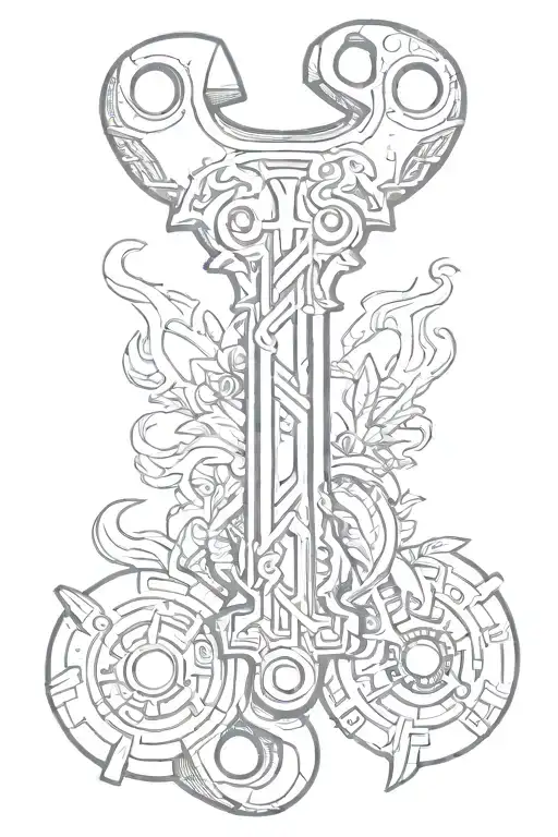 Wrench With Roman Numerals