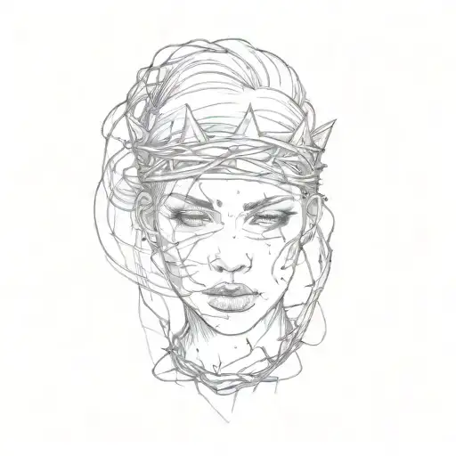 A Woman With A Crown Of Thorns