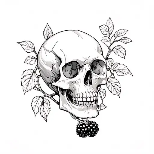 Blackberry Vine Growing Little Skulls