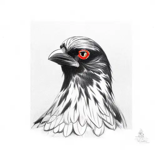 Black Crow With Red Eyes