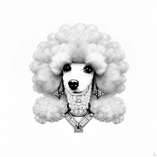 Poodle Dog With Afro Hair