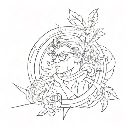 Simple Line Art Tattoo Manly