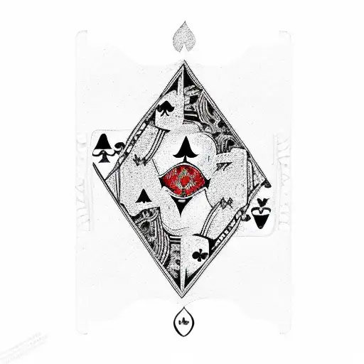 7 Of Spades Black Overlapping A 2 Of Diamond Red