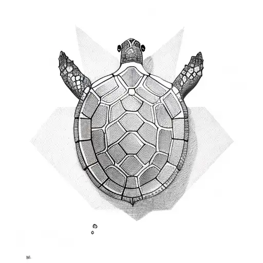 Red Letter B On A Turtle Shell