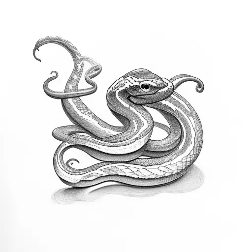 Snake With A Plant Around It