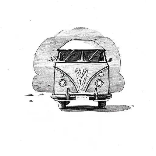 Cactus With Camper Van