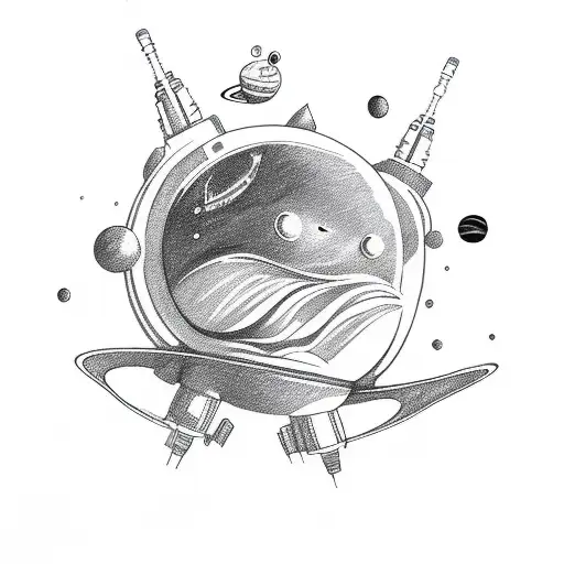 Outer Space With Alien