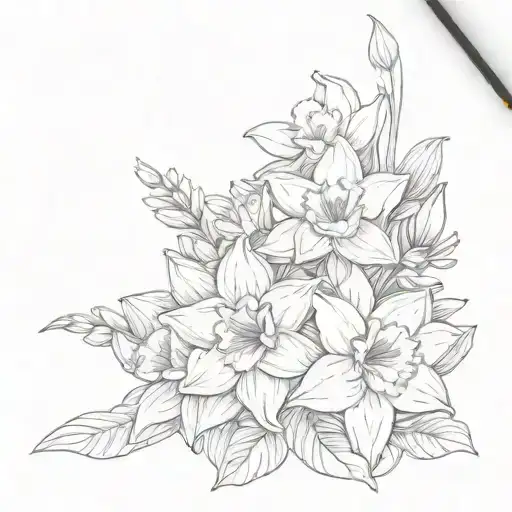 Daffodil Chrysanthemum Water Lily Bouquet