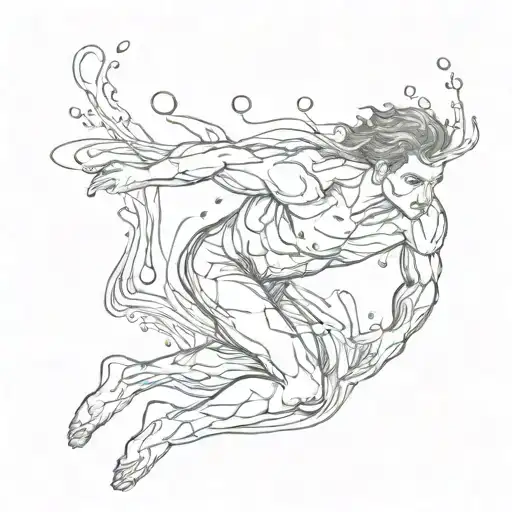 Male Swimmer Underwater