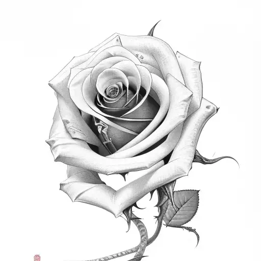 Rose With A Snake As The Stem