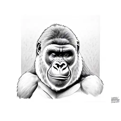 Biteing Gorilla Face
