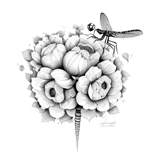 Bouquet With Dragonfly