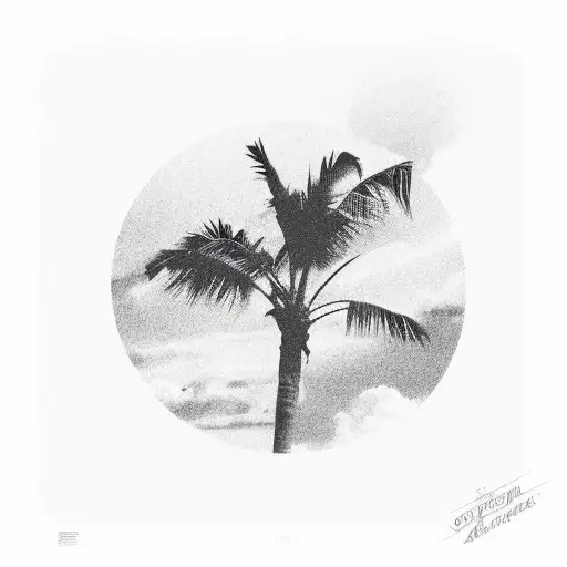 Interstate 42 Sign With A Palm Tree And A Jet Tattoo