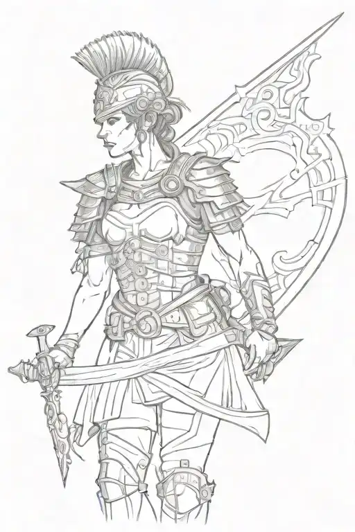 Roman Style Female Solider