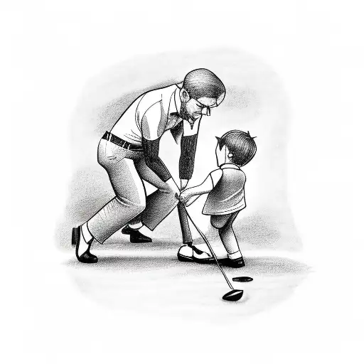 Small Father And Son Golf